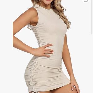 Beige bodycon dress